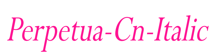 Perpetua-Cn-Italic预览图片
