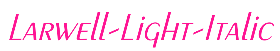 Larwell-Light-Italic预览图片