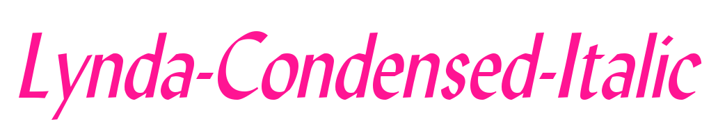 Lynda-Condensed-Italic预览图片