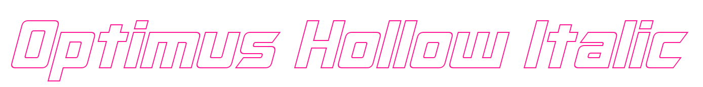 Optimus Hollow Italic