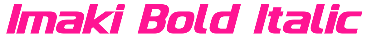 Imaki Bold Italic预览图片