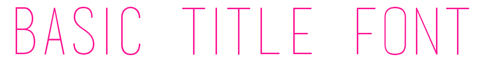 basic title font预览图片