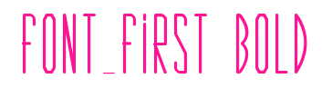 Font_First bold预览图片