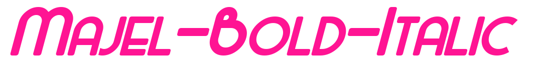 Majel-Bold-Italic预览图片