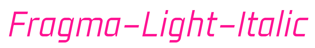Fragma-Light-Italic预览图片