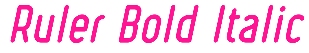 Ruler Bold Italic预览图片