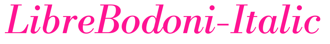 LibreBodoni-Italic预览图片