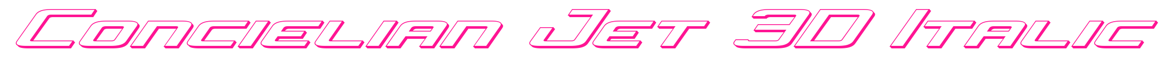 Concielian Jet 3D Italic预览图片