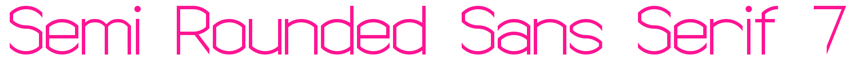 Semi Rounded Sans Serif 7预览图片