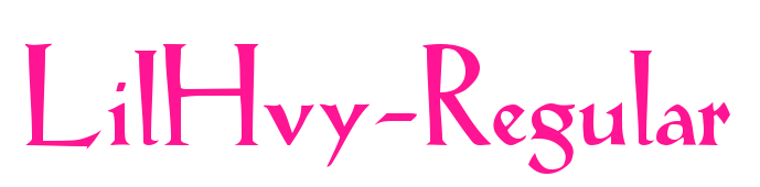 LilHvy-Regular预览图片