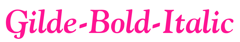 Gilde-Bold-Italic预览图片