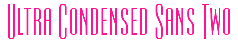 Ultra Condensed Sans Two预览图片