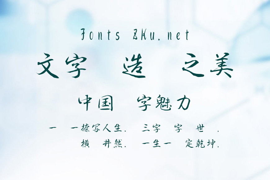 淡斎行書效果图