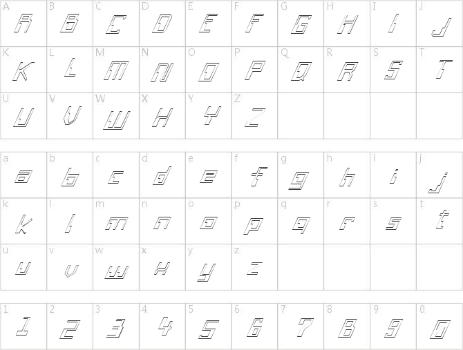 FZ DIGITAL 6 HOLLOW ITALIC