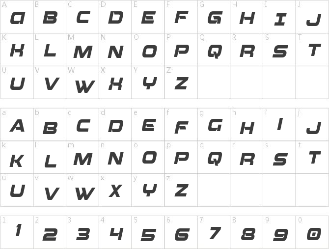 Beam Weapon Condensed Italic