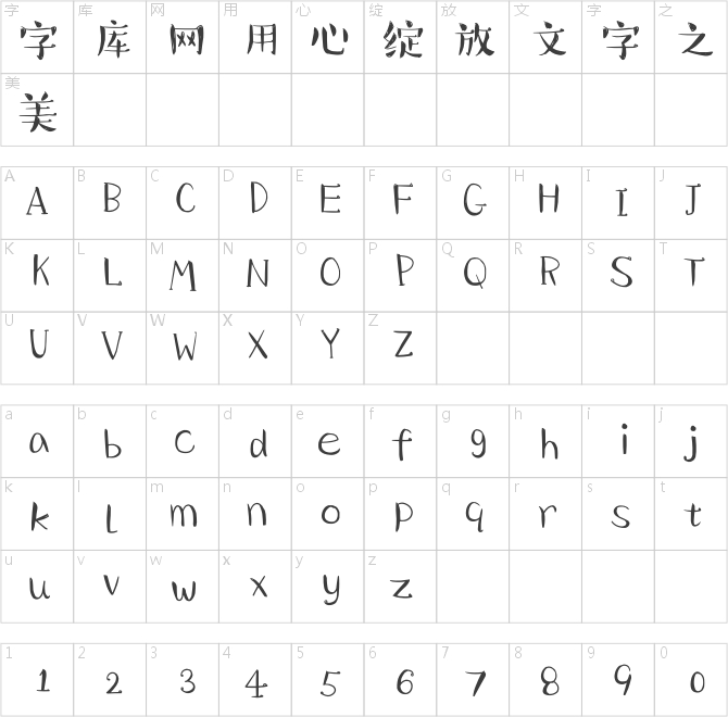 汉仪小麦体简