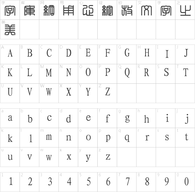 经典繁方篆