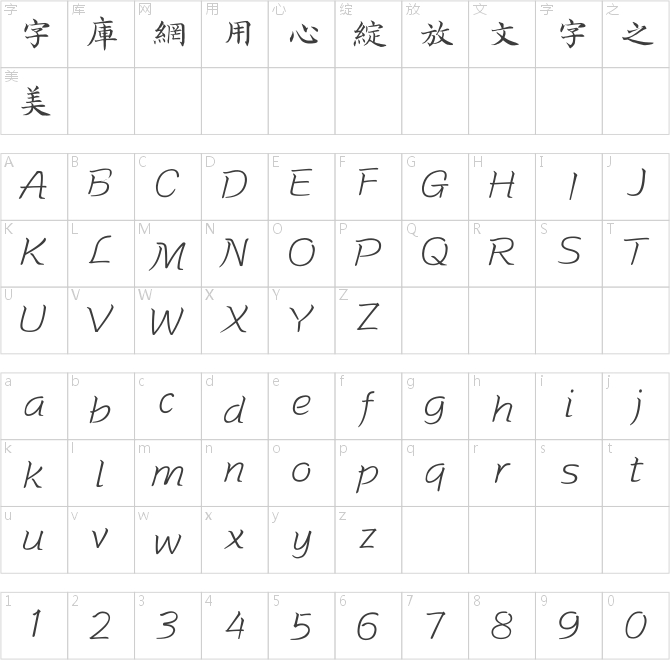 方正字迹-朱涛毛笔正楷繁体
