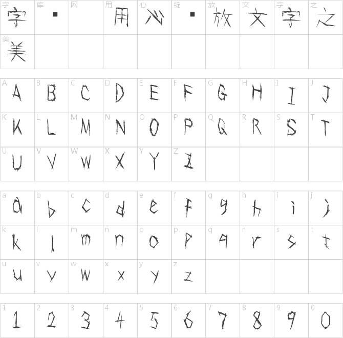 手写塗鴉字體