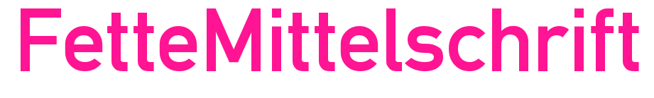 FetteMittelschrift预览图片