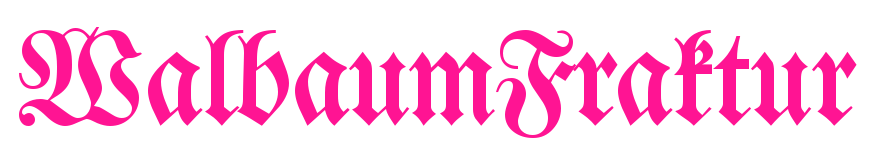 WalbaumFraktur预览图片