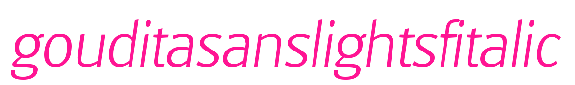 gouditasanslightsfitalic预览图片