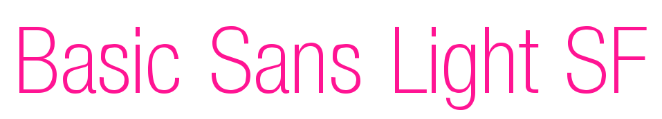 Basic Sans Light SF预览图片
