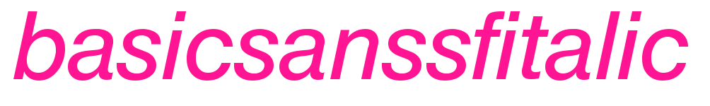 basicsanssfitalic预览图片