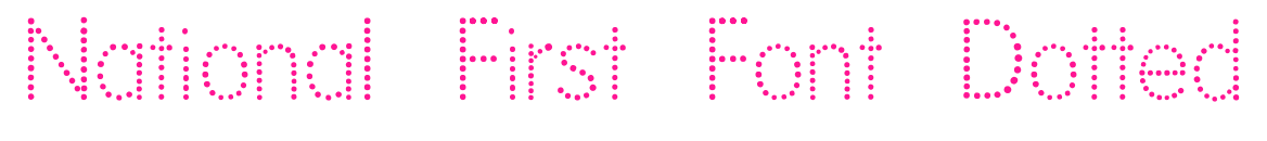 National First Font Dotted预览图片