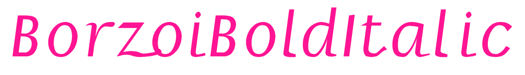 BorzoiBoldItalic预览图片