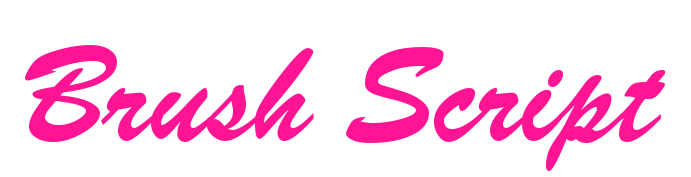 Brush Script预览图片