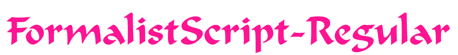 FormalistScript-Regular预览图片