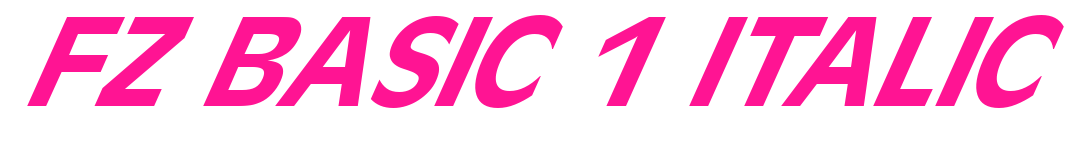 FZ BASIC 1 ITALIC预览图片