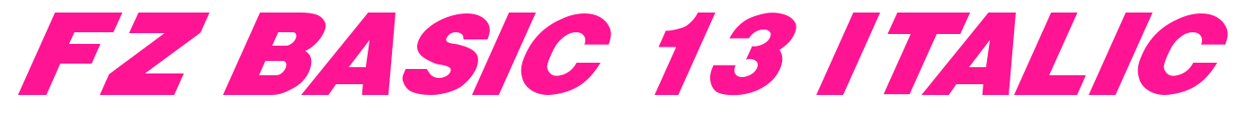 FZ BASIC 13 ITALIC预览图片