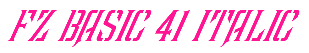 FZ BASIC 41 ITALIC预览图片