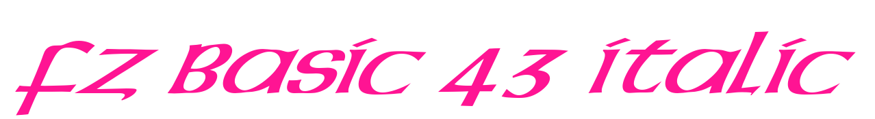 FZ BASIC 43 ITALIC预览图片