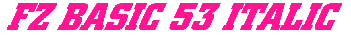 FZ BASIC 53 ITALIC预览图片