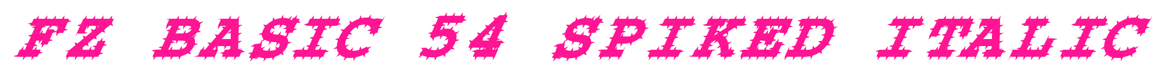 FZ BASIC 54 SPIKED ITALIC预览图片