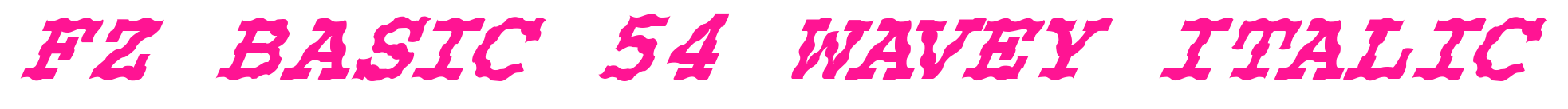 FZ BASIC 54 WAVEY ITALIC预览图片