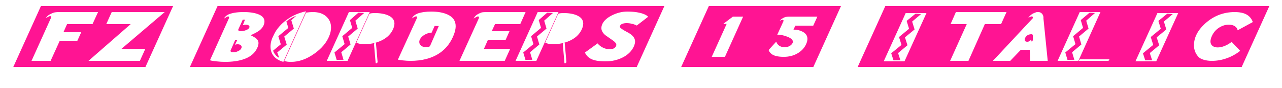 FZ BORDERS 15 ITALIC