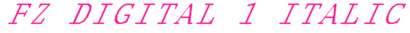 FZ DIGITAL 1 ITALIC预览图片