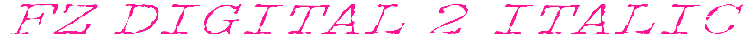 FZ DIGITAL 2 ITALIC预览图片