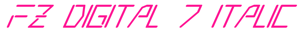 FZ DIGITAL 7 ITALIC预览图片