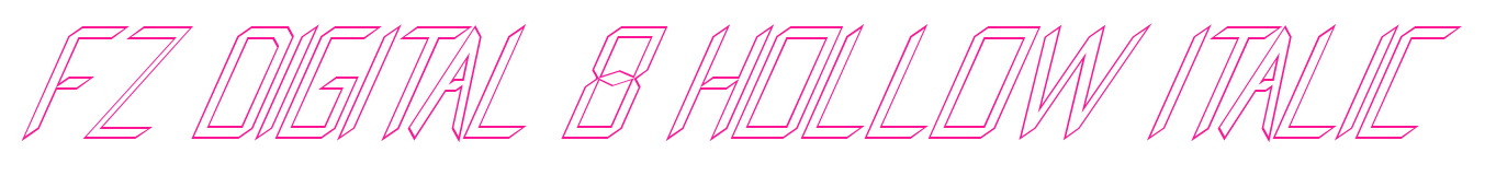 FZ DIGITAL 8 HOLLOW ITALIC预览图片