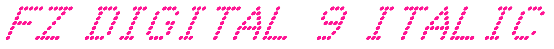 FZ DIGITAL 9 ITALIC预览图片