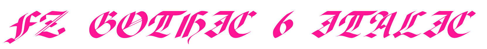 FZ GOTHIC 6 ITALIC预览图片