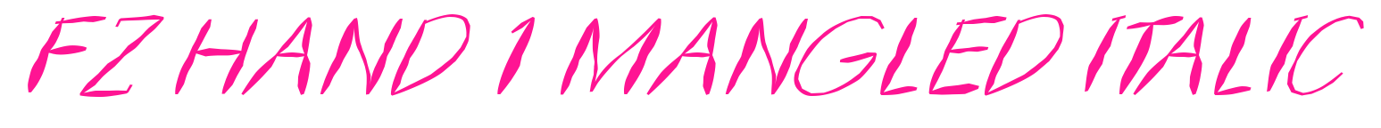 FZ HAND 1 MANGLED ITALIC