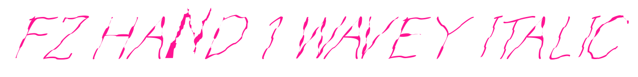 FZ HAND 1 WAVEY ITALIC预览图片