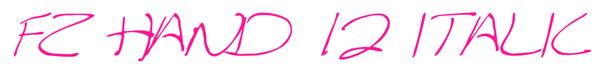 FZ HAND 12 ITALIC