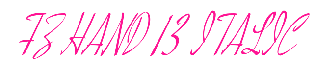 FZ HAND 13 ITALIC